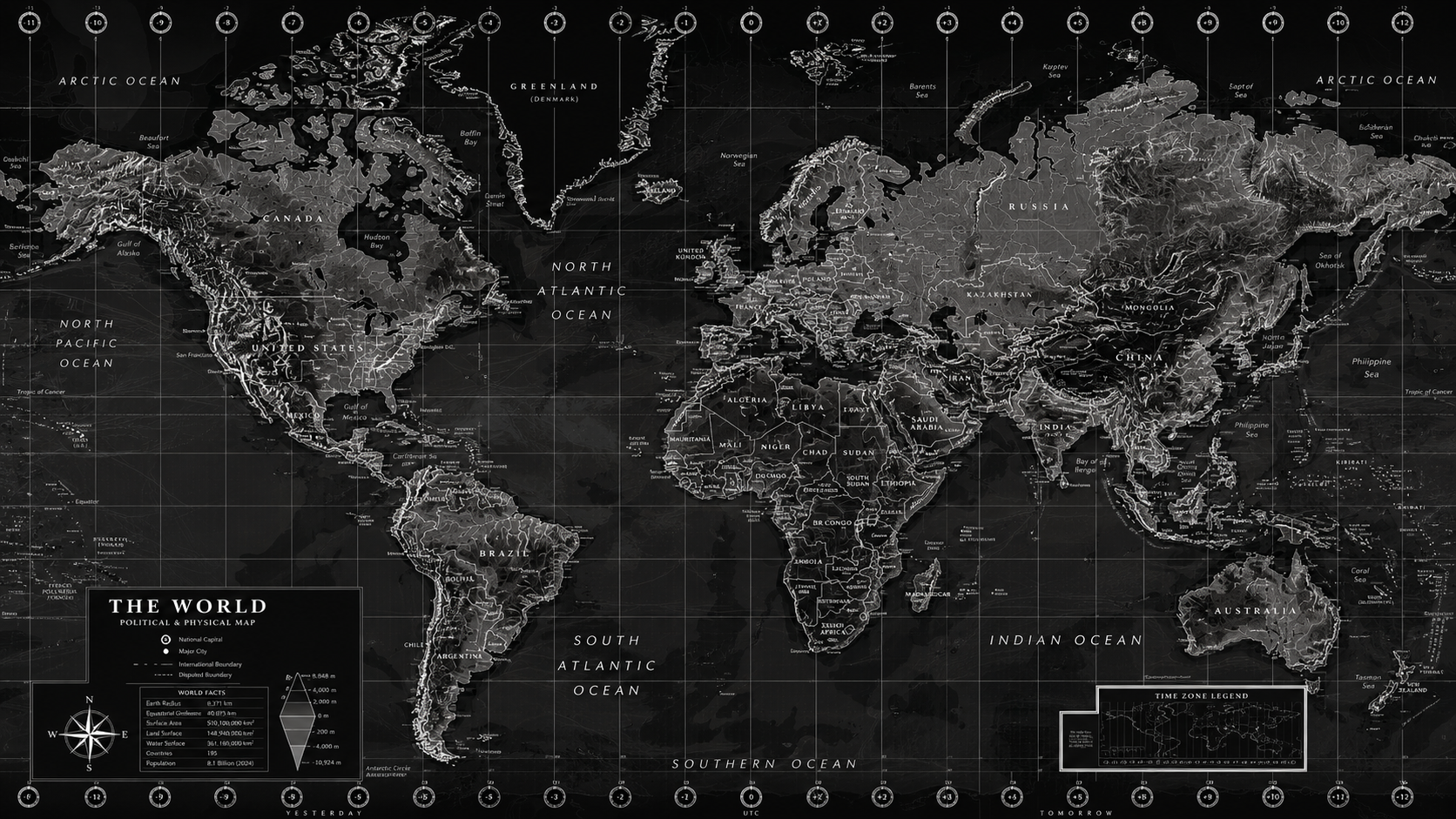 Vintage world map showing NorthPole Capital global offices